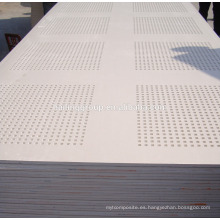 Precio acústico a la vista de papel Estándar Panel de techo perforado de yeso